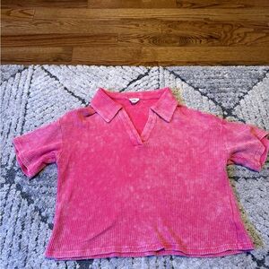 BiBi Vibrant Pink Textured Top
